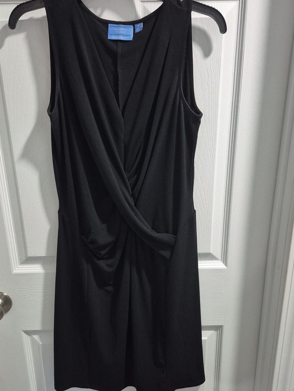 Simply Vera Vera Wang Black Sleeveless Twist-Detail Mini Dress